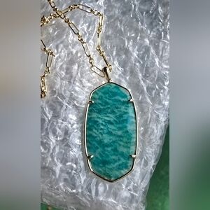 NWT KENDRA SCOTT FACETED NECKLACE 14K GOLD PLATED OVER BRASS GORGEOUS STONE